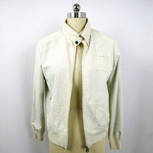 Paul Frank Her House Cream Beige Rip Stop Windbreaker Convertible Collar M